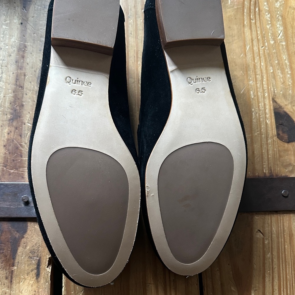 Women’s Black Suede Penny Loafers - Picture 4 of 9